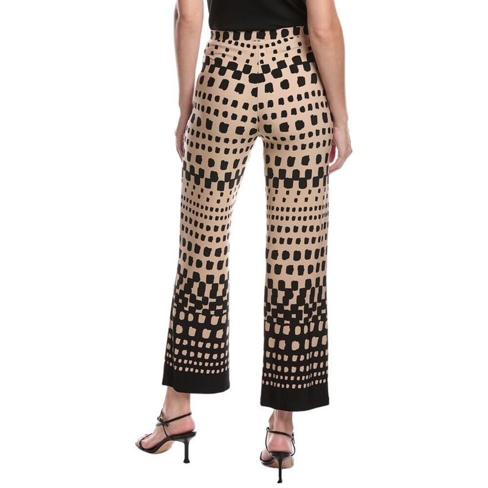 Joseph Ribkoff Beige and Black Geometric Straight-Leg Pants - Picture 2 of 3